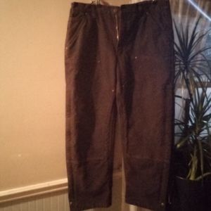 Carhartt men's B194 dark.brown 36/30 duck insulated pants
